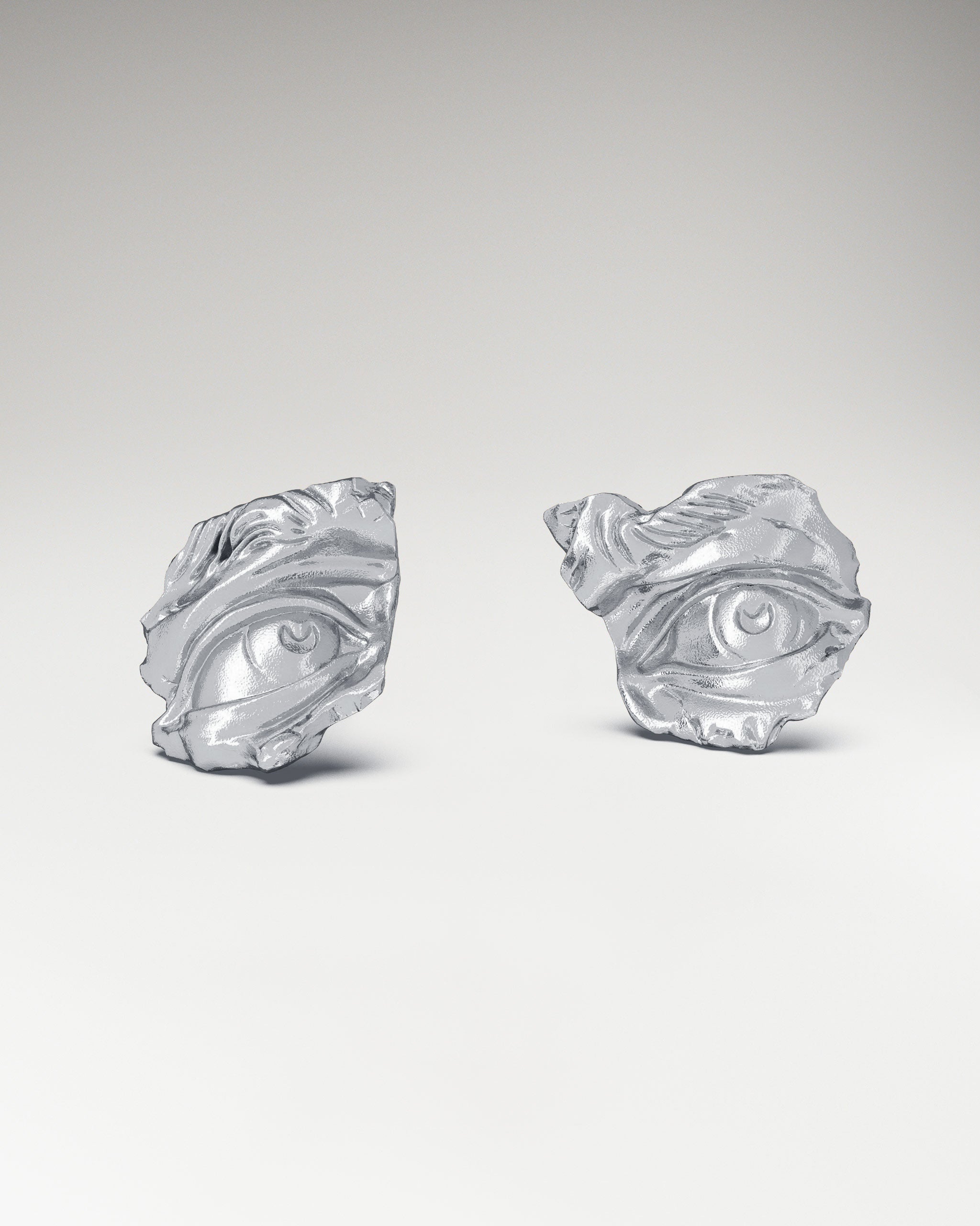 David Eyes Ear Stud Earrings in Sterling Silver