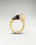 Load image into Gallery viewer, Lion Starlight Ring in 10k Gold with Diamonds
