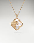 Load image into Gallery viewer, Wild Encounter Pendant Necklace In Gold With Nacre
