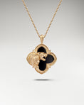 Load image into Gallery viewer, Wild Encounter Pendant Necklace In Gold With Black Agate
