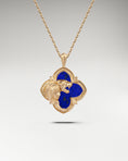 Load image into Gallery viewer, Wild Encounter Pendant Necklace In Gold With Lapis Lazuli
