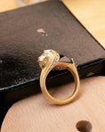 Load image into Gallery viewer, Lion Starlight Ring in 10k Gold with Diamonds
