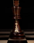 Load image into Gallery viewer, Chess King Pendant Necklace in 10k Gold and Spinel
