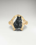Load image into Gallery viewer, Horseshoe Sculpture Ring in 10k Gold and Spinel
