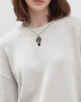 Load image into Gallery viewer, Panther's Gaze Pendant Necklace In Sterling Silver And Garnet
