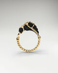 Charger l'image dans la visionneuse de la galerie, Wild Ranging Ring In Sterling Silver And Black Agate With Moissanite
