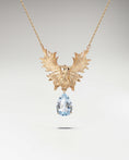 Load image into Gallery viewer, Guardian Angel Necklace In Sterling Silver With Blue Topaz
