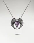 Load image into Gallery viewer, Wings Of Knight Pendant In Sterling Silver With Amethyst
