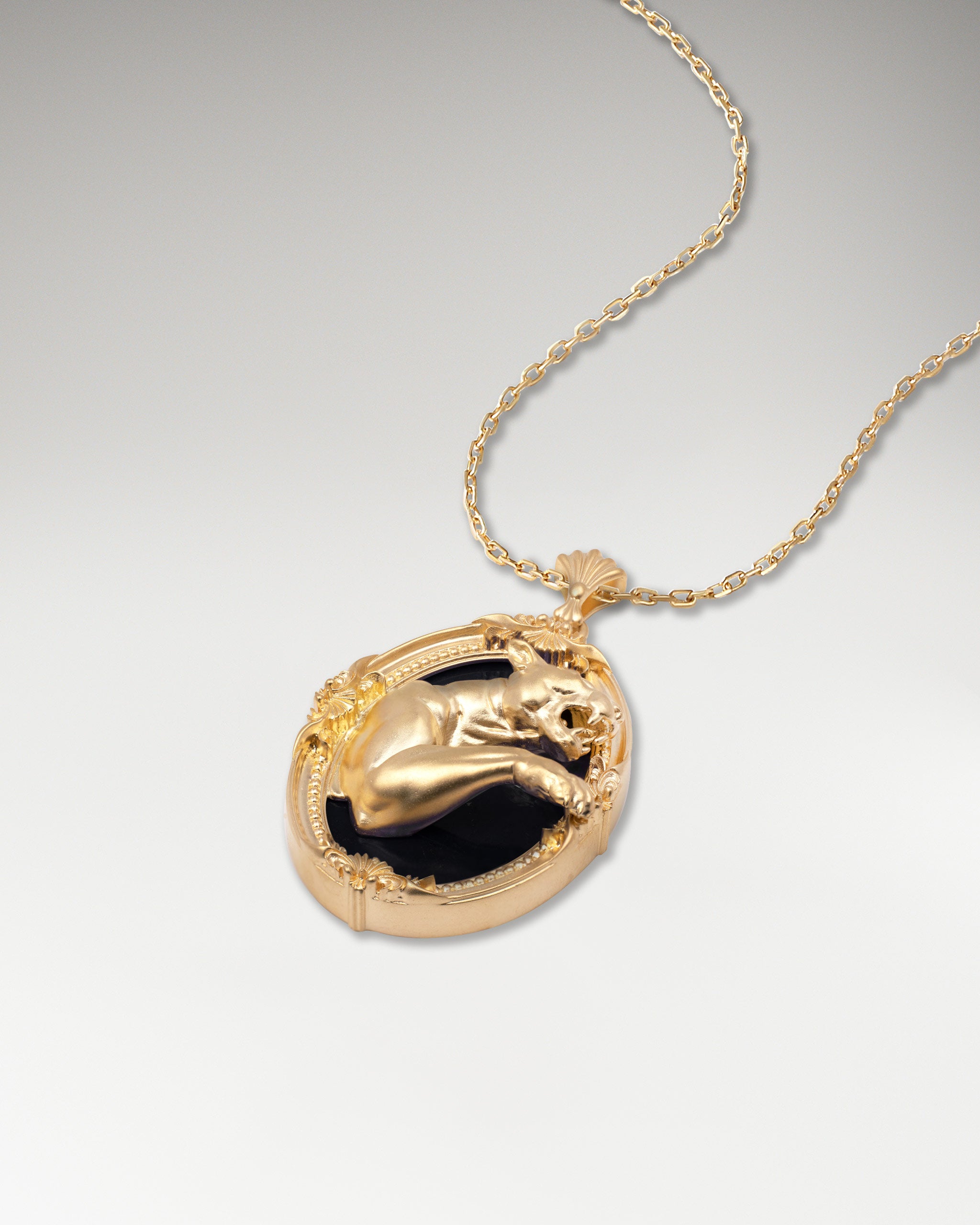 Savanna Spirit Pendant In Gold With Black Agate