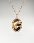 Load image into Gallery viewer, Savanna Spirit Pendant In Gold With Black Agate
