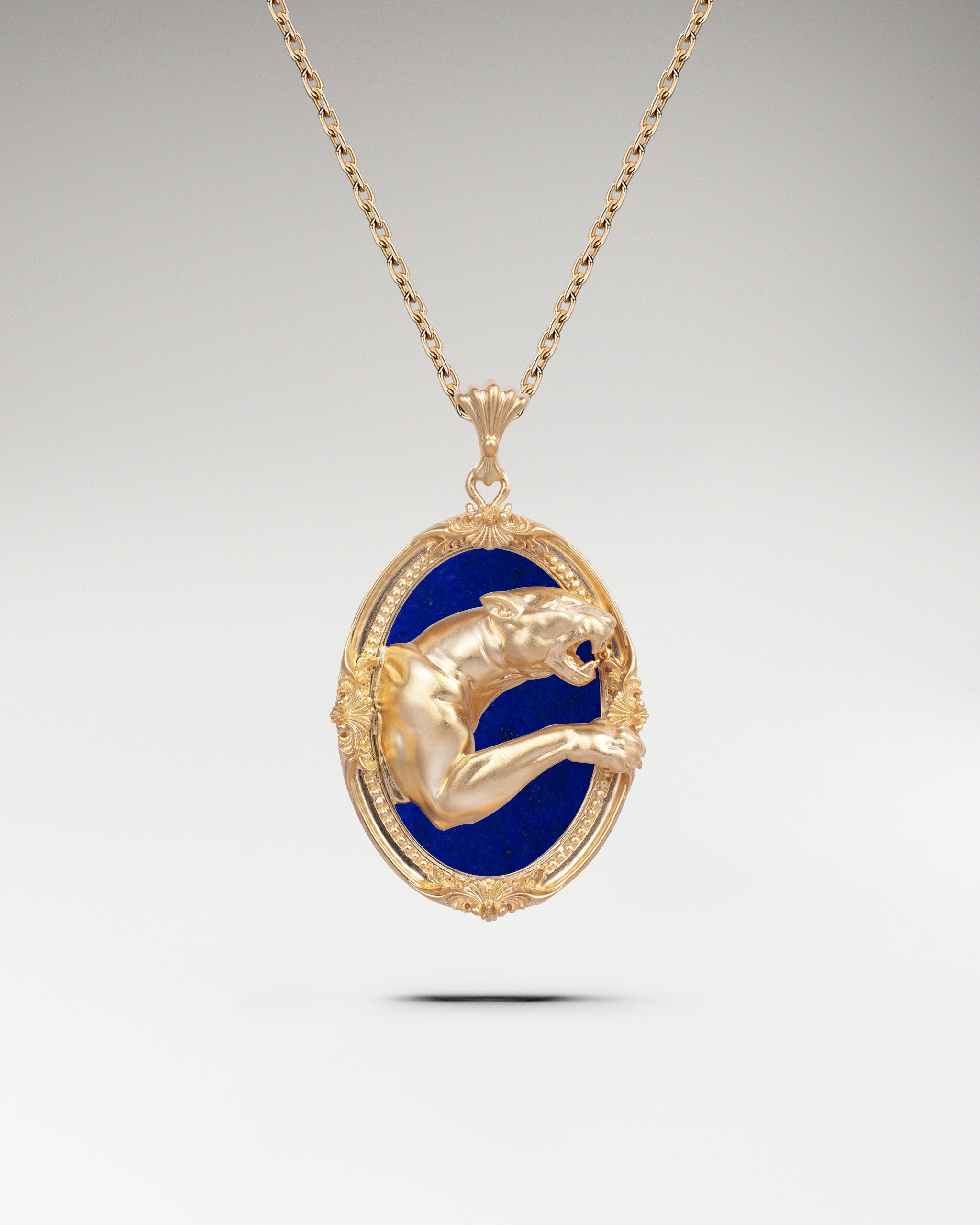 Savanna Spirit Pendant In Gold With Lapis Lazuli