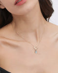 Load image into Gallery viewer, Guardian Angel Necklace In Sterling Silver With Blue Topaz
