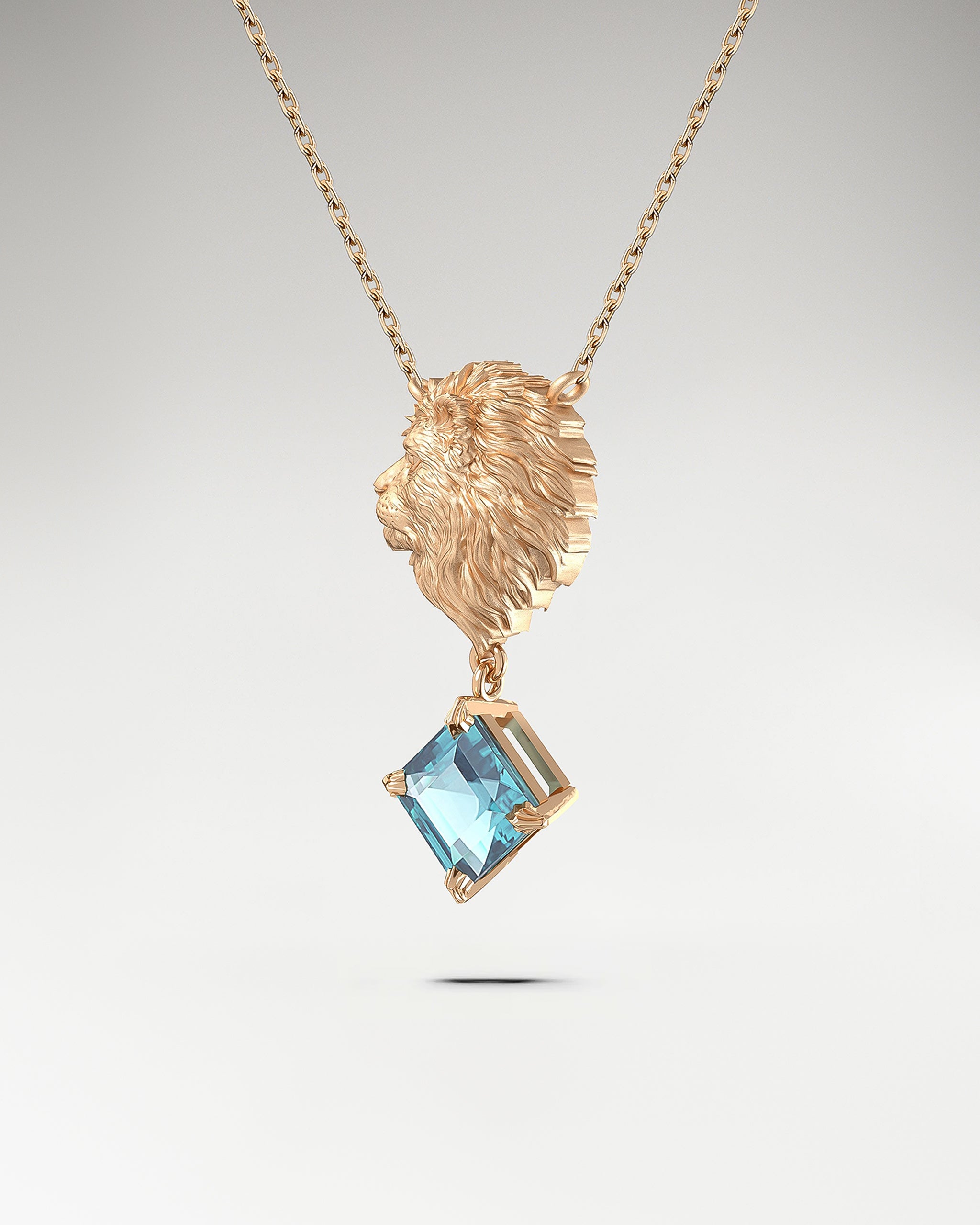 The Leo Pendant Necklace In Sterling Silver With Topaz