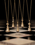 Load image into Gallery viewer, The Bishop Pendant Necklace in 10k Gold with Diamond and Spinel
