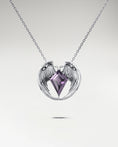 Load image into Gallery viewer, Wings Of Knight Pendant In Sterling Silver With Amethyst
