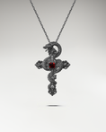 Carica l'immagine nel visualizzatore della galleria, The Forbidden Pendant Necklace In Sterling Silver With Garnet
