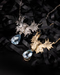 Load image into Gallery viewer, Guardian Angel Necklace In Gold With Aquamarine
