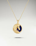 Load image into Gallery viewer, Horse Sculpture Pendant In Sterling Silver With Lapis Lazuli
