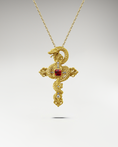 Carica l'immagine nel visualizzatore della galleria, The Forbidden Pendant Necklace In Sterling Silver With Garnet
