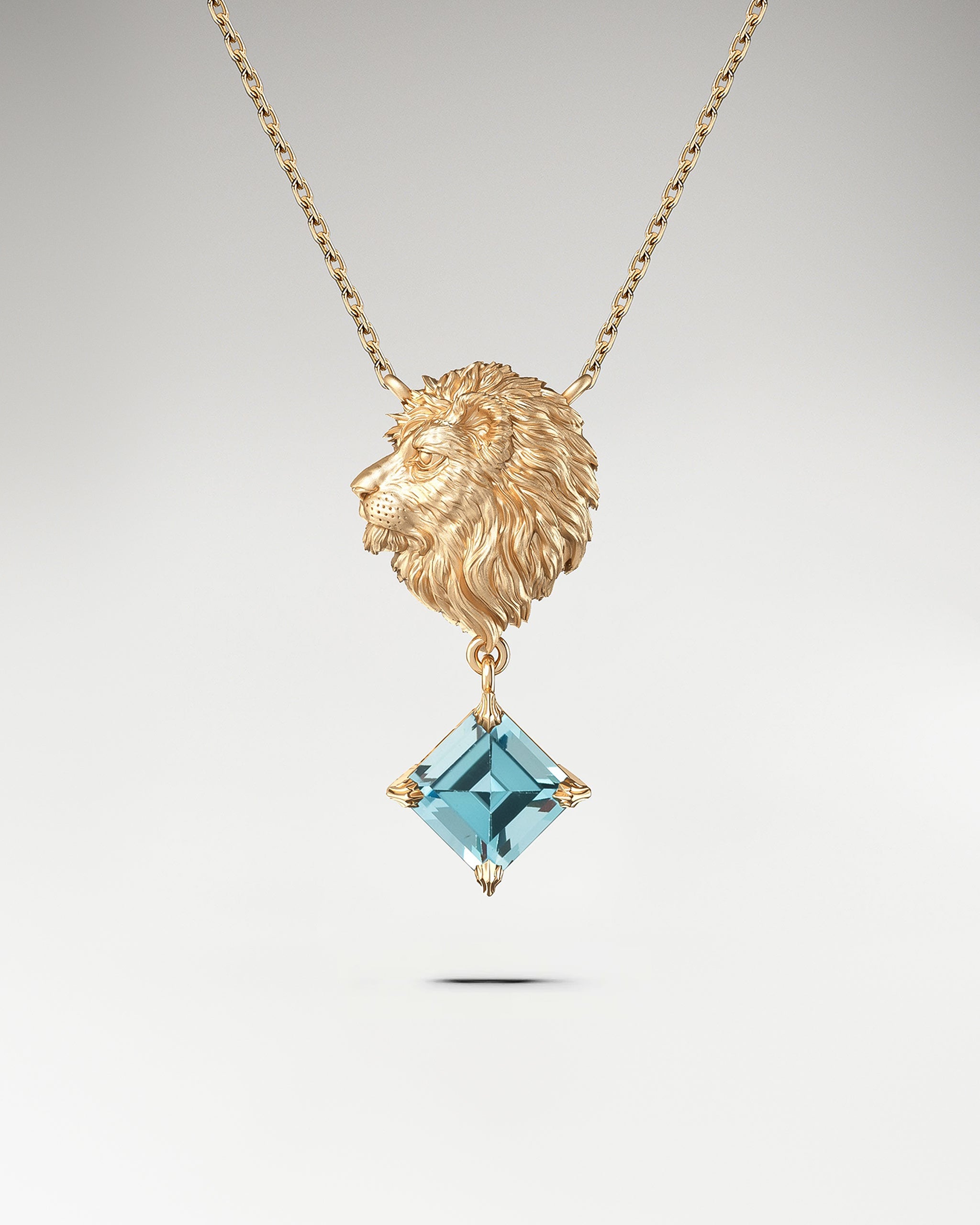 The Leo Pendant Necklace In Sterling Silver With Topaz