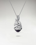 Charger l'image dans la visionneuse de la galerie, Monokeros Pendant In Sterling Silver With Amethyst Or Prehnite
