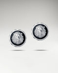 Load image into Gallery viewer, Abyss Lion Stud Earrings In Gold With Black Agate
