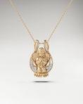 Charger l'image dans la visionneuse de la galerie, Lyre Angel Pendant Necklace In Sterling Silver With Moissanite
