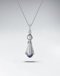 Cargar la imagen en la vista de la galería, The Bishop Pendant Necklace In Sterling Silver With Amethyst
