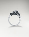 Load image into Gallery viewer, Wild Ranging Ring In Sterling Silver And Black Agate With Moissanite
