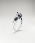 Carica l'immagine nel visualizzatore della galleria, Wild Ranging Ring In Sterling Silver And Black Agate With Moissanite
