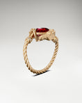 Charger l'image dans la visionneuse de la galerie, Dual Peppy Ring in Sterling Silver With Rose Garnet
