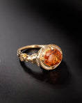 Carica l'immagine nel visualizzatore della galleria, Savanna Spirit Ring In Gold With Spessartite Garnet And Diamonds
