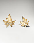 Load image into Gallery viewer, Maple Leaf Mask Stud Earrings In Sterling Silver
