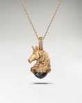 Carica l'immagine nel visualizzatore della galleria, Monokeros Pendant In Sterling Silver With Amethyst Or Prehnite
