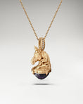 Gallery viewerに画像を読み込む, Monokeros Pendant In Sterling Silver With Amethyst Or Prehnite
