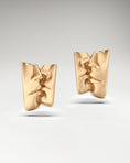 Load image into Gallery viewer, Golden Kissing Lips Ear Studs In Sterling Silver
