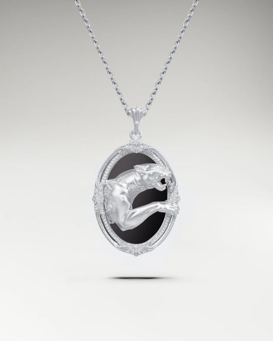 Savanna Spirit Pendant In Sterling Silver With Black Agate