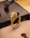 Bild in Galerie-Betrachter laden, Lion Starlight Ring In Sterling Silver With Garnet And Moissanites
