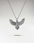 Load image into Gallery viewer, Pampas Eagle Sculptural Pendant Necklace In Sterling Silver
