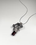 Load image into Gallery viewer, Panther's Gaze Pendant Necklace In Sterling Silver And Garnet
