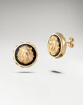 Bild in Galerie-Betrachter laden, Abyss Lion Stud Earrings In Sterling Silver With Black Agate
