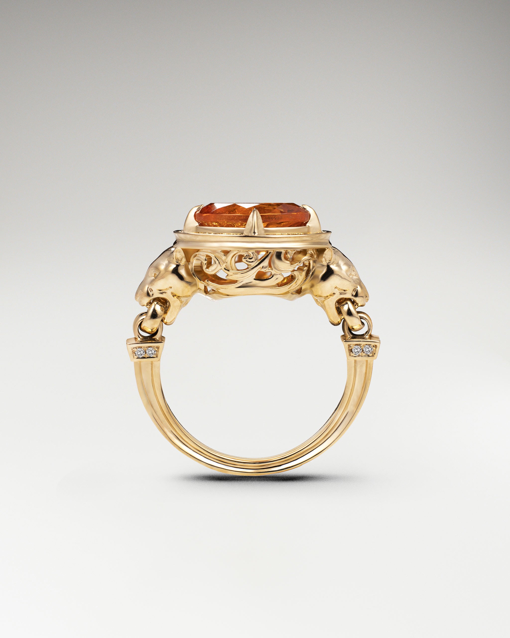 Savanna Spirit Ring In Gold With Spessartite Garnet And Diamonds